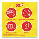 Glad ClingWrap Plastic Wrap, 200 Square Foot Roll, Clear, 12 Rolls/Carton