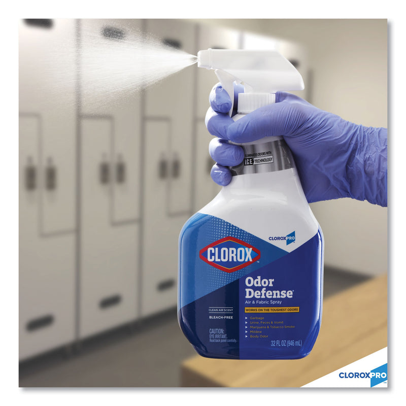 Clorox Commercial Solutions Odor Defense Air/Fabric Spray, Clean Air, 1 gal Bottle, 4/Carton