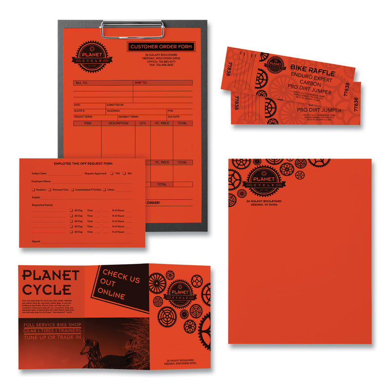 Astrobrights Color Paper, 24 lb Bond Weight, 8.5 x 11, Orbit Orange, 500 Sheets/Ream
