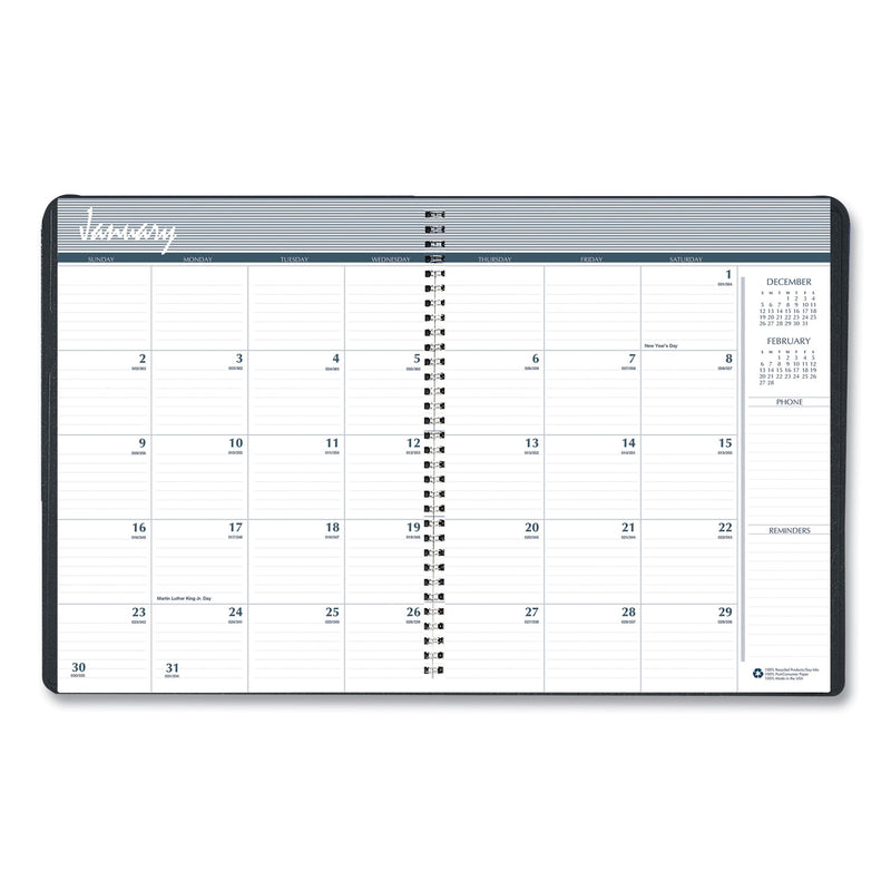House of Doolittle Recycled Monthly 5-Year/62-Month Planner, 11 x 8.5, Black Cover, 62-Month (Dec to Jan): 2022 to 2028