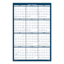 House of Doolittle Recycled Yearly Reversible Wall Calendar Non-Laminated, 24 x 37, White/Blue Sheets, 12-Month (Jan to Dec): 2023