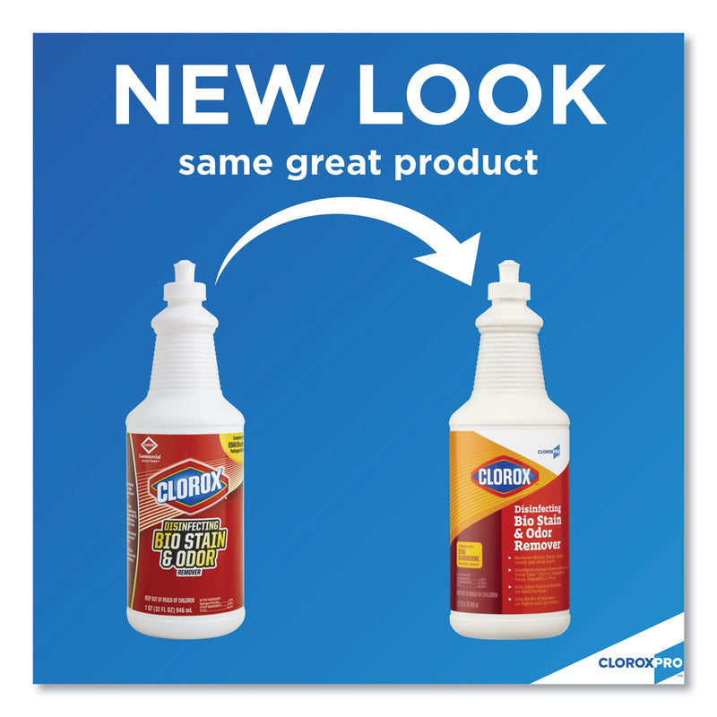 Clorox Disinfecting Bio Stain and Odor Remover, Fragranced, 32 oz Pull-Top Bottle