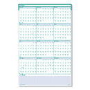 House of Doolittle Express Track Recycled Reversible/Erasable Yearly Wall Calendar, 24 x 37, White/Teal Sheets, 12-Month (Jan to Dec): 2023