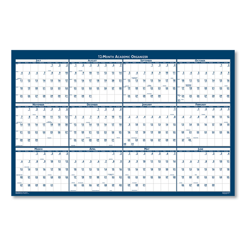 House of Doolittle Academic Year Recycled Poster Style Reversible/Erasable Yearly Wall Calendar, 24 x 37, 12-Month (July to June): 2022 to 2023