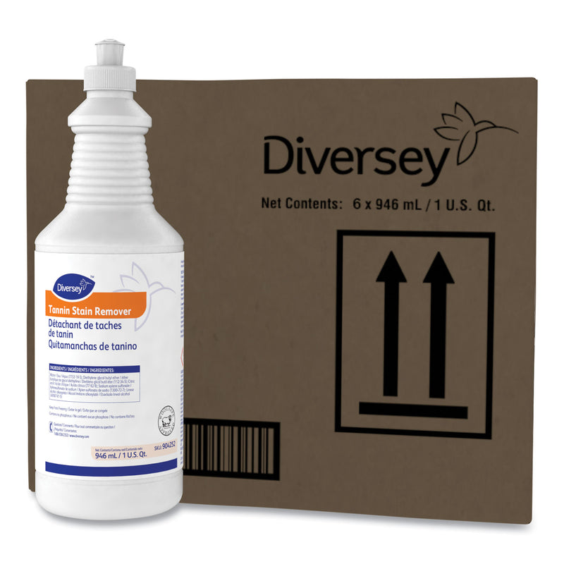 Diversey Tannin Stain Remover, 32 oz Bottle, Fruity, 6/CT
