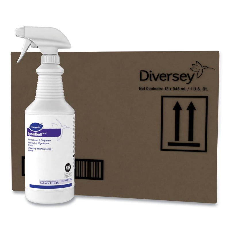 Diversey Speedball Heavy-Duty Cleaner, Citrus, Liquid, 1qt. Spray Bottle, 12/CT