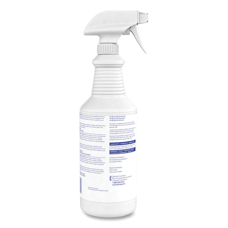 Diversey Glance Glass and Multi-Surface Cleaner, Liquid, 32 oz Spray Bottle, 12/Carton