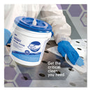 WypAll Power Clean Wipers for Disinfectants, Sanitizers and Solvents WetTask Customizable Wet Wiping System 250/Roll, 6 Roll/Carton
