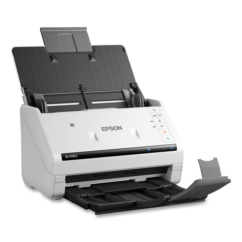 Epson DS-575W II Wireless Color Duplex Document Scanner, 600 dpi Optical Resolution, 50-Sheet Duplex Auto Document Feeder