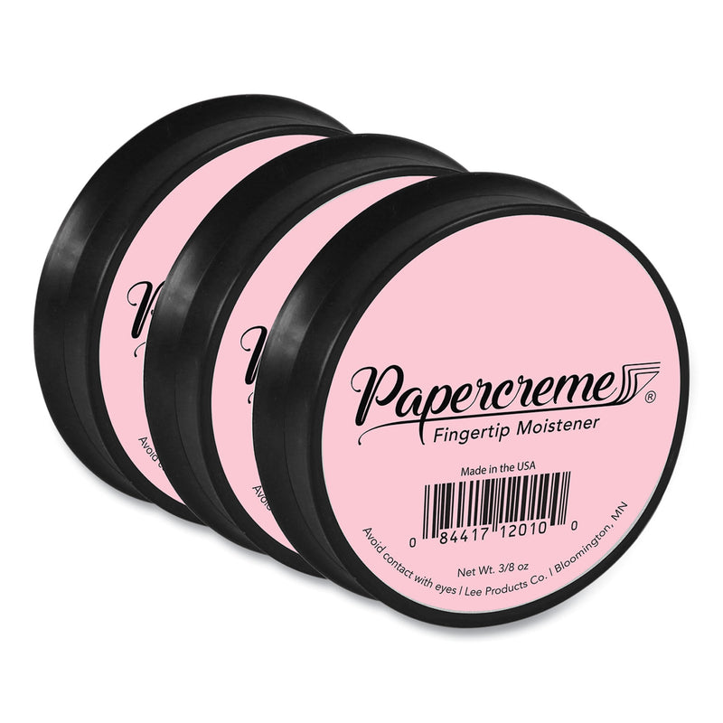 LEE Papercreme Fingertip Moistener, 0.38 oz, Coral, 3/Pack