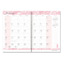 House of Doolittle Breast Cancer Awareness Recycled Ruled Monthly Planner/Journal, 10 x 7, Pink Cover, 12-Month (Jan to Dec): 2023