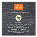 World Centric PLA Lids for Hot Cups, Fits 8 oz Cups, White, 1,000/Carton