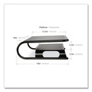 Allsop Metal Art Printer and Monitor Stand Plus, 18" x 13.5" x 6", Black, Supports 50 lbs