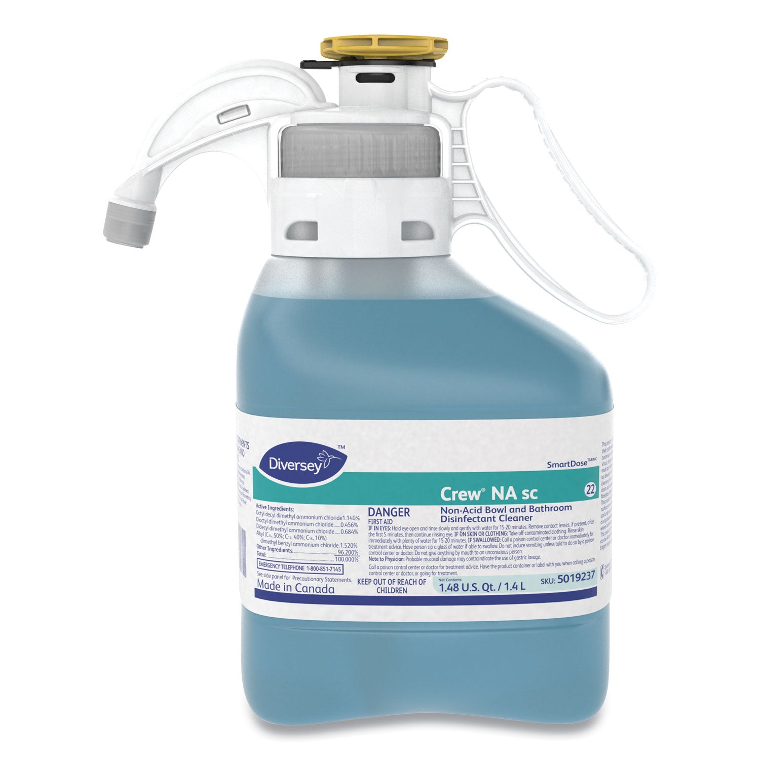 Crew Cleaner Crew Non-Acid Bowl and Bathroom Disinfectant Cleaner, Floral, 47.3 oz ...