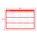 Universal Erasable Wall Calendar, 24 x 36, White/Red Sheets, 12-Month (Jan to Dec): 2023