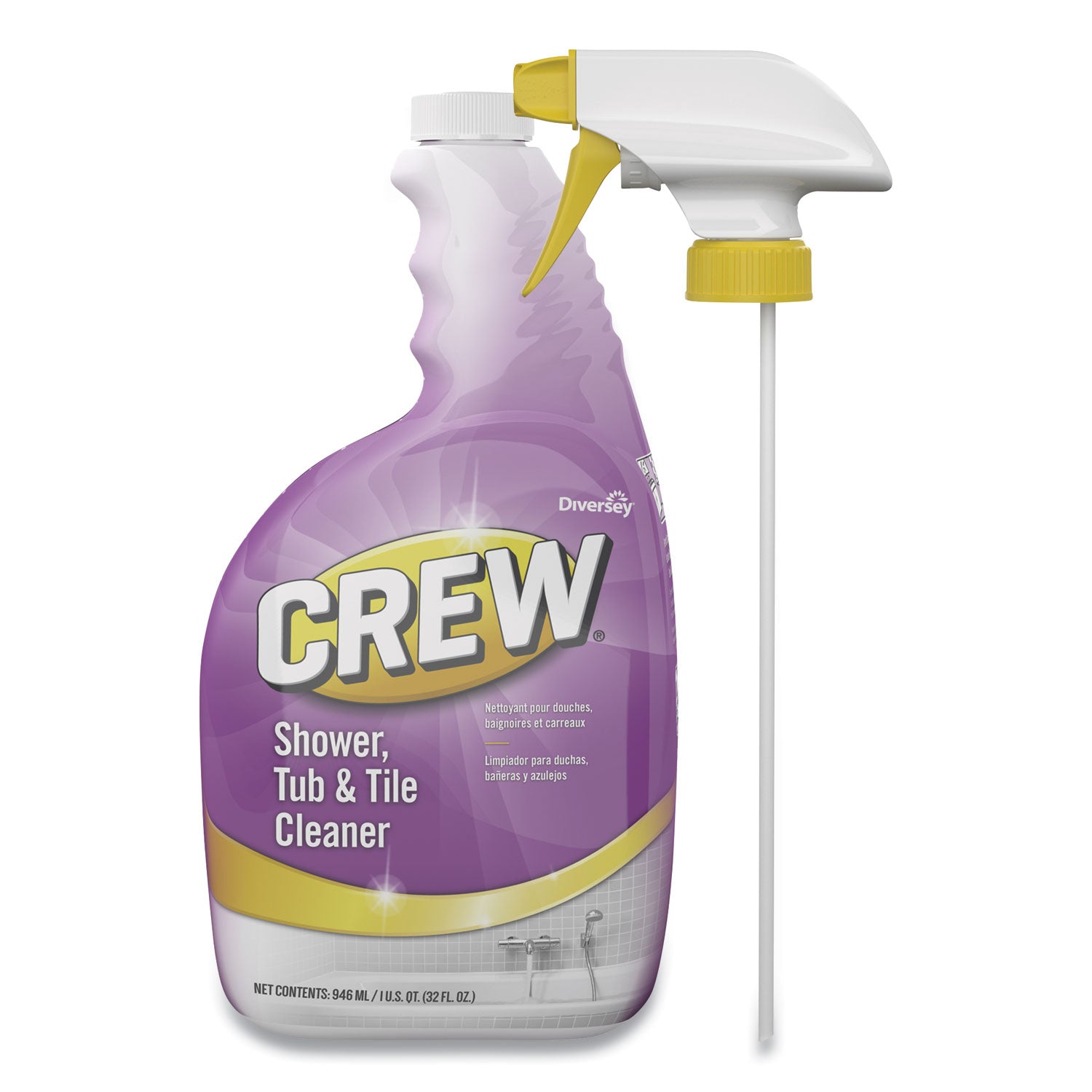 Crew Cleaner Crew Shower, Tub and Tile Cleaner, Liquid, 32 oz by Diversey DVOCBD540281EA