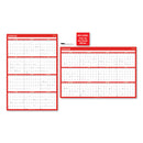 Universal Erasable Wall Calendar, 24 x 36, White/Red Sheets, 12-Month (Jan to Dec): 2023