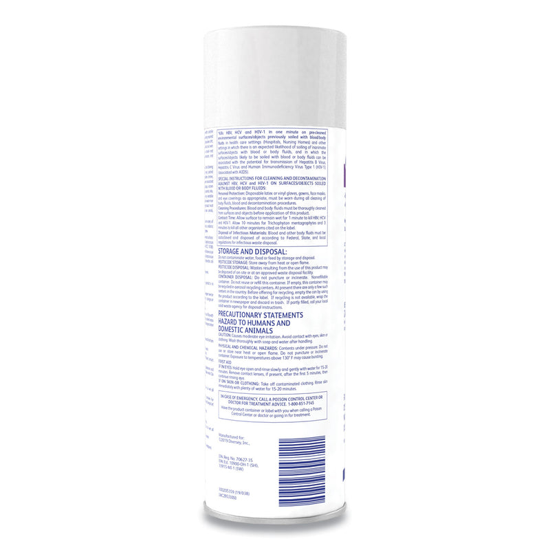 Diversey Envy Foaming Disinfectant Cleaner, Lavender Scent, 19 oz Aerosol Spray, 12/Carton