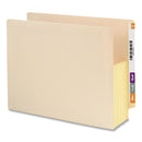 Smead Manila End Tab File Pockets with Tyvek-Lined Gussets, 5.25" Expansion, Letter Size, Manila, 10/Box