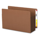 Smead Redrope Drop-Front End Tab File Pockets, Fully Lined 6.5" High Gussets, 5.25" Expansion, Legal Size, Redrope/Brown, 10/Box