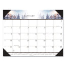 House of Doolittle Recycled Full-Color Monthly Desk Pad Calendar, Nature Photography, 22 x 17, Black Binding/Corners,12-Month (Jan to Dec): 2023