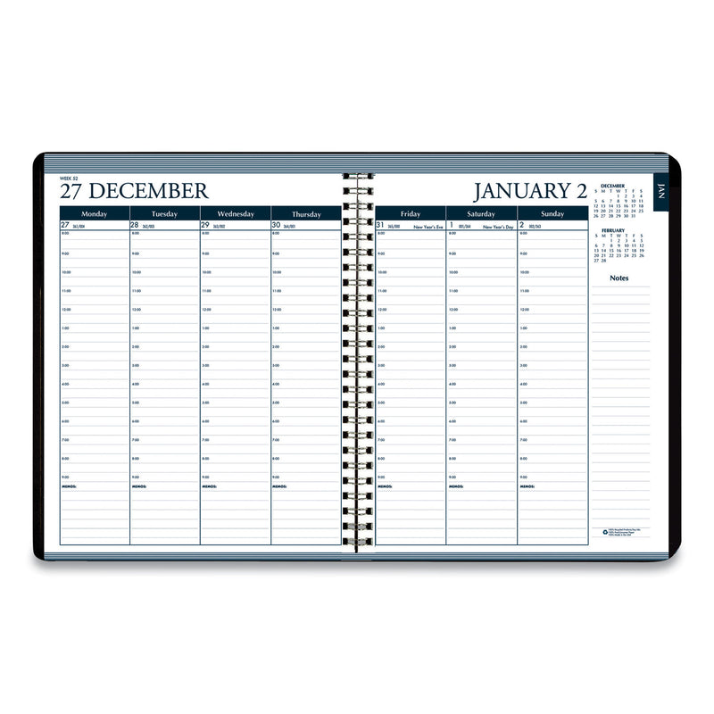 House of Doolittle Recycled Monthly Weekly 7 Day Planner, 8.75 x 6.88, Black Cover, 12-Month (Jan to Dec): 2023