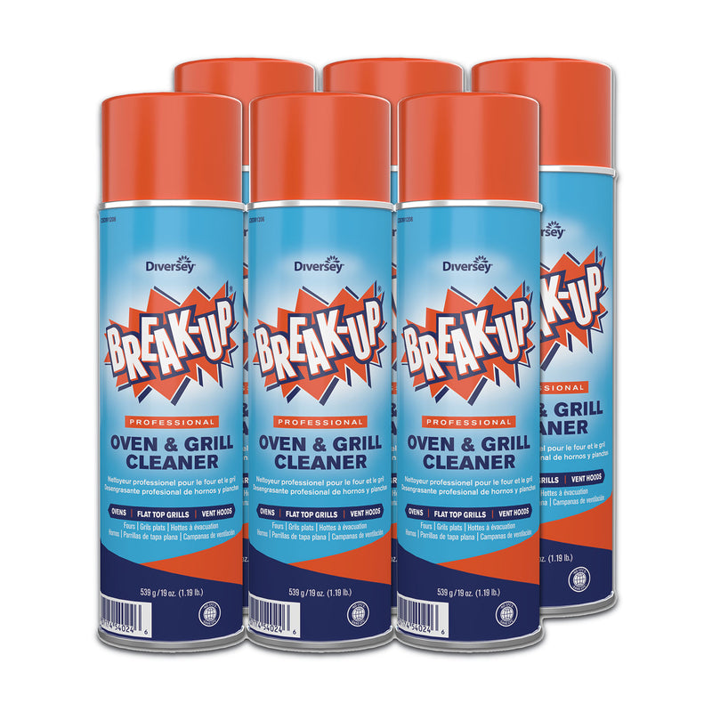 BREAK-UP Oven And Grill Cleaner, Ready to Use, 19 oz Aerosol Spray 6/Carton