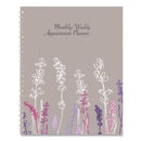 House of Doolittle Recycled Wild Flower Weekly/Monthly Planner, Wild Flowers Artwork, 9 x 7, Gray/White/Purple Cover, 12-Month (Jan-Dec): 2023