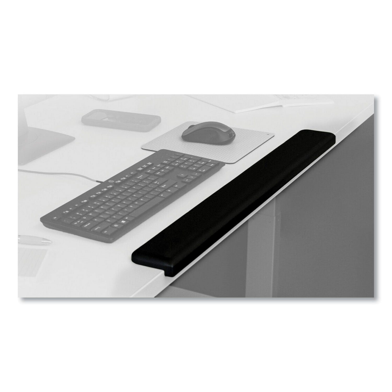 Gel Wrist Rest for Standing Desks, 30.13 x 3.25, Black by 3M MMMWR200B