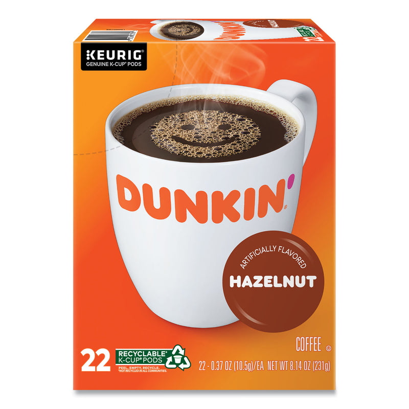 Dunkin Donuts K-Cup Pods, Hazelnut, 22/Box