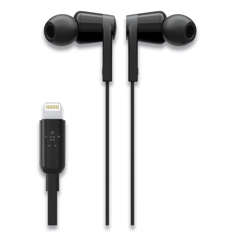 Belkin SOUNDFORM Headphones with Lightning Connector, 44" Cord, Black