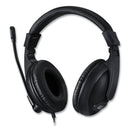 Adesso Xtream H5U Stereo Multimedia Headset with Mic, Binaural Over the Head, Black