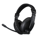 Adesso Xtream H5U Stereo Multimedia Headset with Mic, Binaural Over the Head, Black