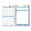 Blue Sky Lindley Weekly/Monthly Planner, Lindley Floral Artwork, 8 x 5, White/Blue/Green Cover, 12-Month (Jan to Dec): 2023