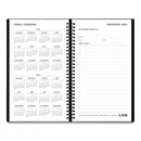 Blue Sky Aligned Weekly Contacts Planner, 6 x 3.5, Black Cover, 12-Month (Jan to Dec): 2023