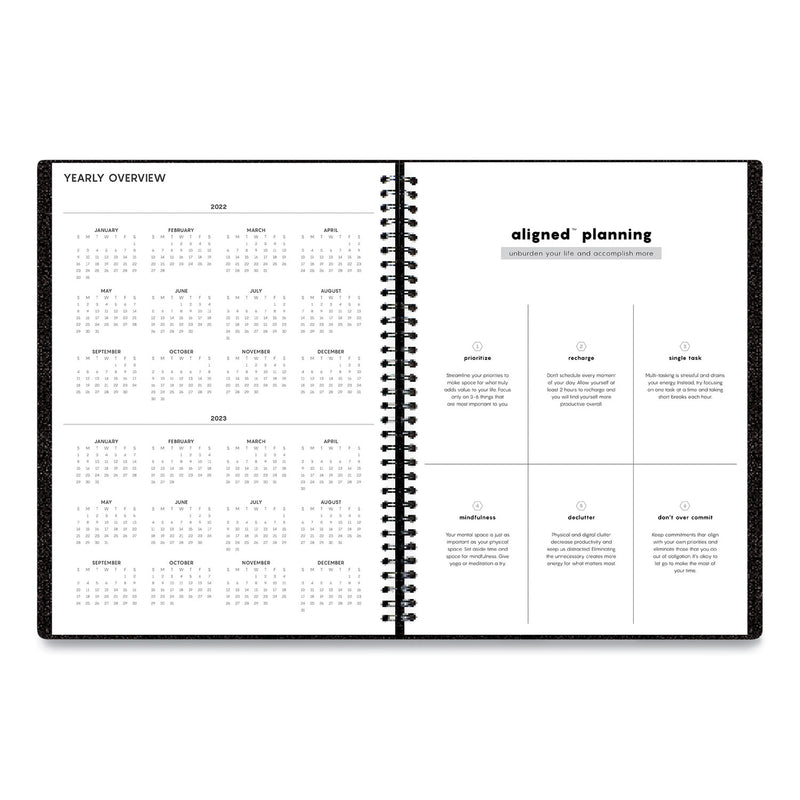 Blue Sky Aligned Daily Four-Person Appointment Planner, 11 x 8, Black Cover, 12-Month (Jan to Dec): 2023