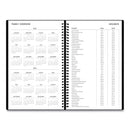 Blue Sky Aligned Daily Appointment Planner, 8 x 5, Black Cover, 12-Month (Jan to Dec): 2023