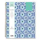 Blue Sky Day Designer Tile Weekly/Monthly Planner, Tile Artwork, 11 x 8.5, Blue/White Cover, 12-Month (Jan to Dec): 2023