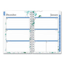 Blue Sky Lindley Weekly/Monthly Planner, Lindley Floral Artwork, 8 x 5, White/Blue/Green Cover, 12-Month (Jan to Dec): 2023