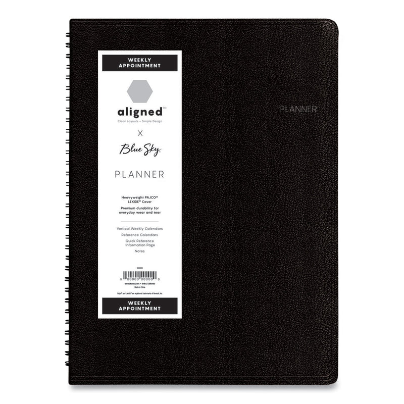 Blue Sky Aligned Weekly Appointment Planner, 11 x 8.25, Black Cover, 12-Month (Jan to Dec): 2023