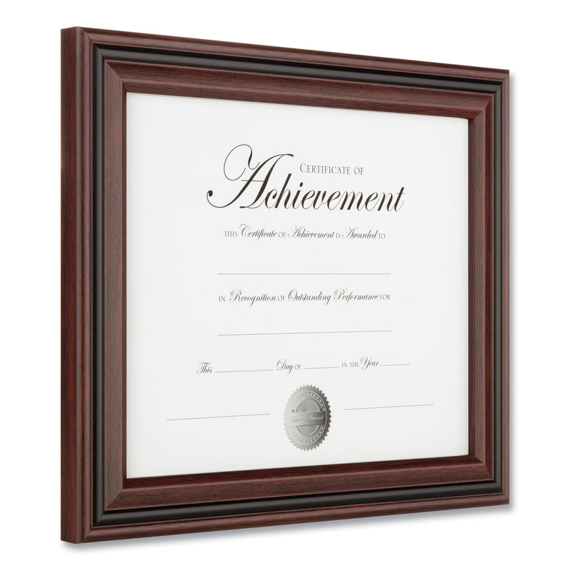 DAX Desk/Wall Photo Frame, Plastic, 8.5 x 11, Rosewood/Black