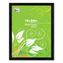 DAX Flat Face Wood Poster Frame, Clear Plastic Window, 18 x 24, Black Border
