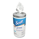 Scott 24-Hour Sanitizing Wipes, 4.5 x 8.25, Fresh, White, 75/Canister, 6 Canisters/Carton