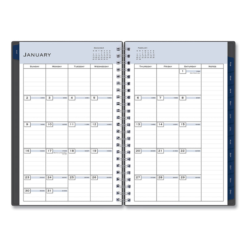 Blue Sky Passages Weekly/Monthly Planner, 8 x 5, Charcoal Cover, 12-Month (Jan to Dec): 2023