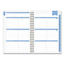 Blue Sky Day Designer Tile Weekly/Monthly Planner, Tile Artwork, 8 x 5, Blue/White Cover, 12-Month (Jan to Dec): 2023