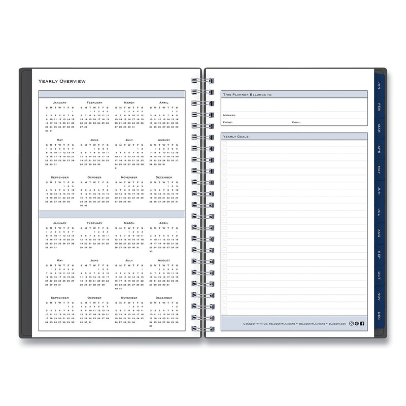 Blue Sky Passages Weekly/Monthly Planner, 8 x 5, Charcoal Cover, 12-Month (Jan to Dec): 2023