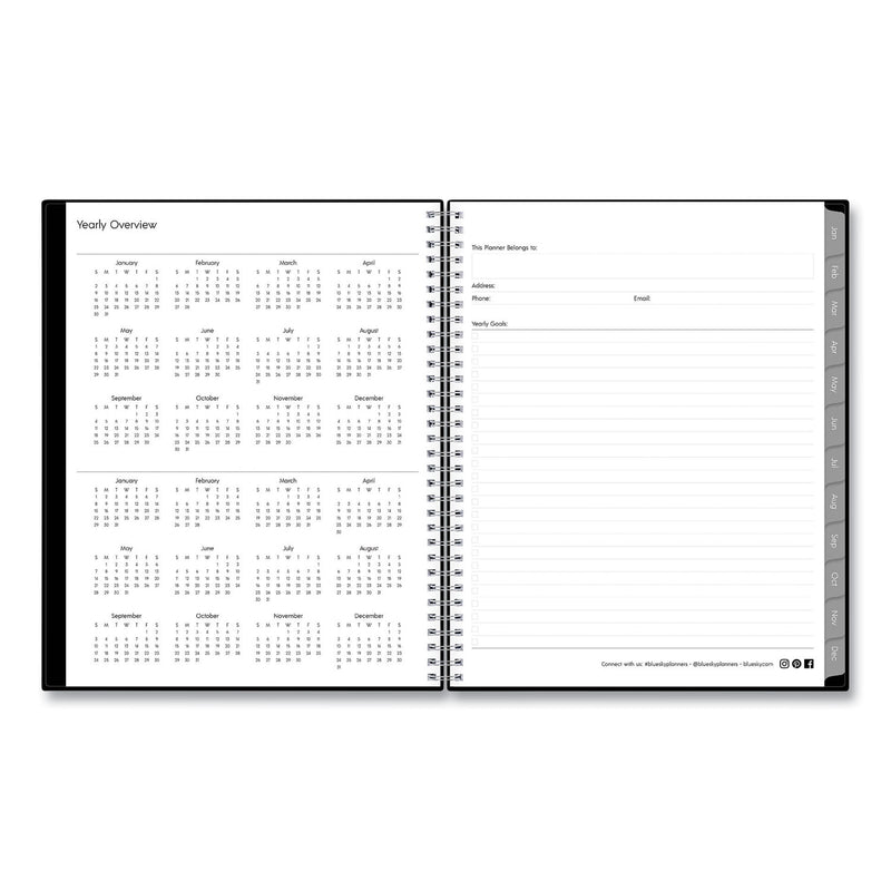 Blue Sky Enterprise Weekly/Monthly Planner, Enterprise Formatting, 11 x 8.5, Black Cover, 12-Month (Jan to Dec): 2023