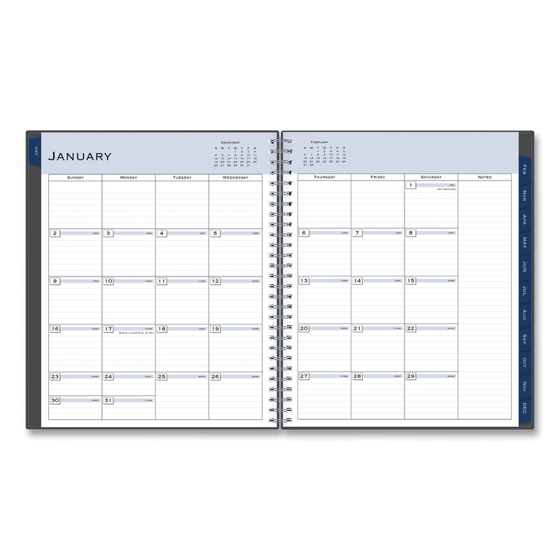 Blue Sky Passages Monthly Planner, 10 x 8, Charcoal Cover, 12-Month (Jan to Dec): 2023