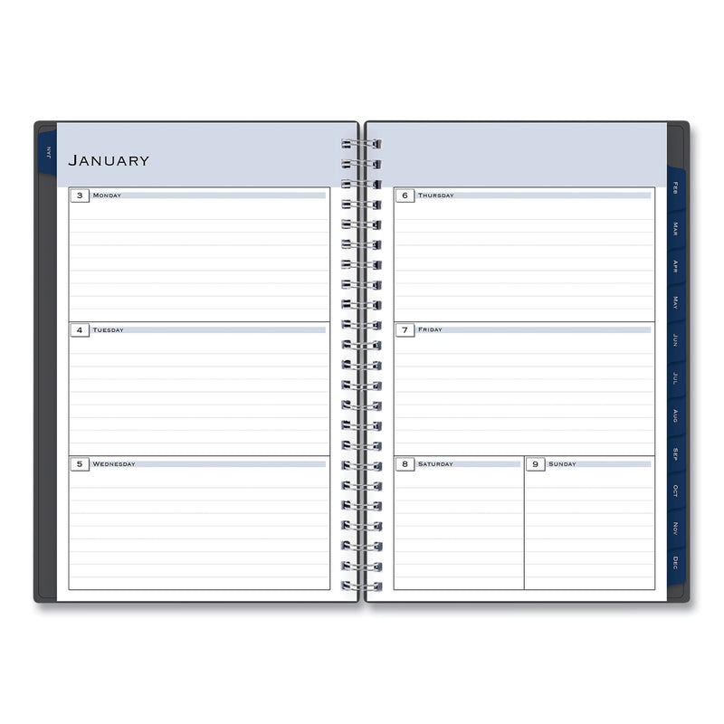 Blue Sky Passages Weekly/Monthly Planner, 8 x 5, Charcoal Cover, 12-Month (Jan to Dec): 2023