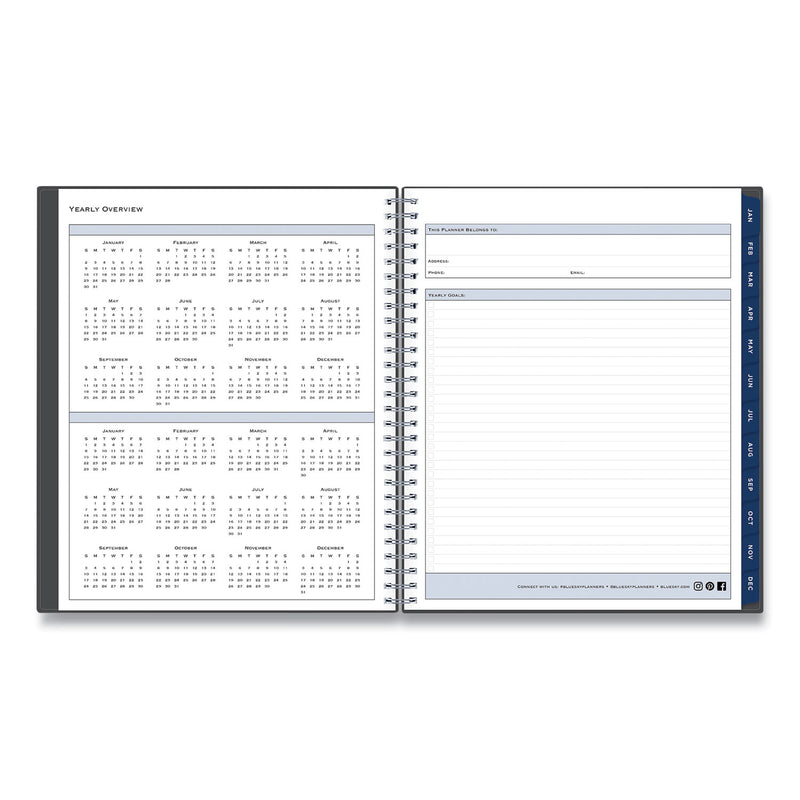 Blue Sky Passages Monthly Planner, 10 x 8, Charcoal Cover, 12-Month (Jan to Dec): 2023